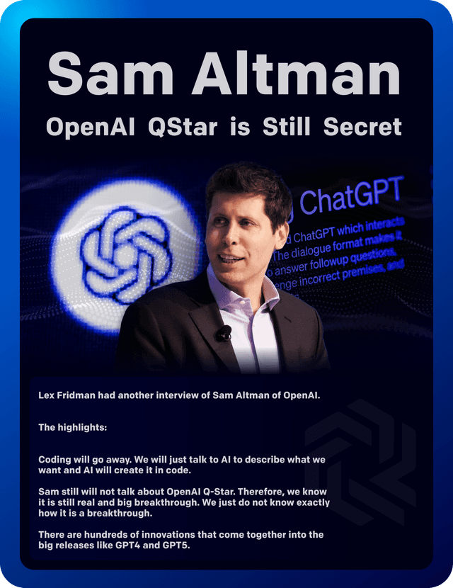 Sam Altman OpenAI QStar is Still Secret